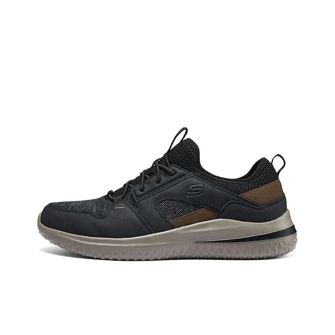 Skechers Delson 3,0 Амортизация Износостойкий Низкий Топ Повседневная Обувь Мужская Черная Серый