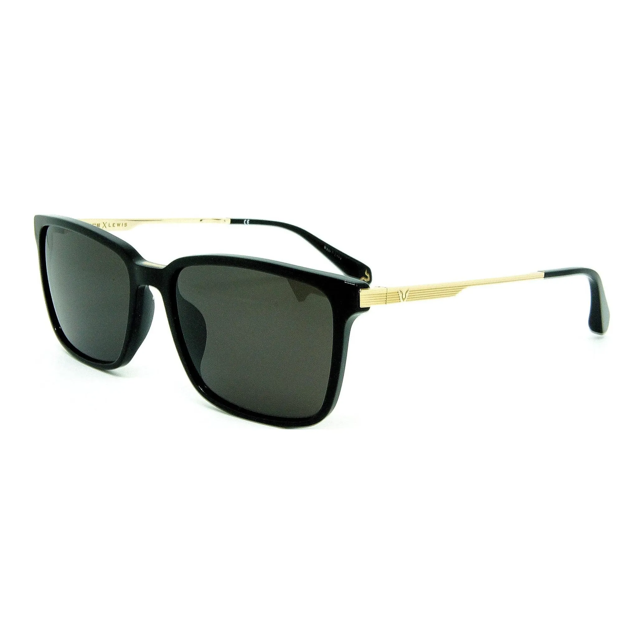 Police Plastic Nickel Alloy Square Sunglasses Unisex Black