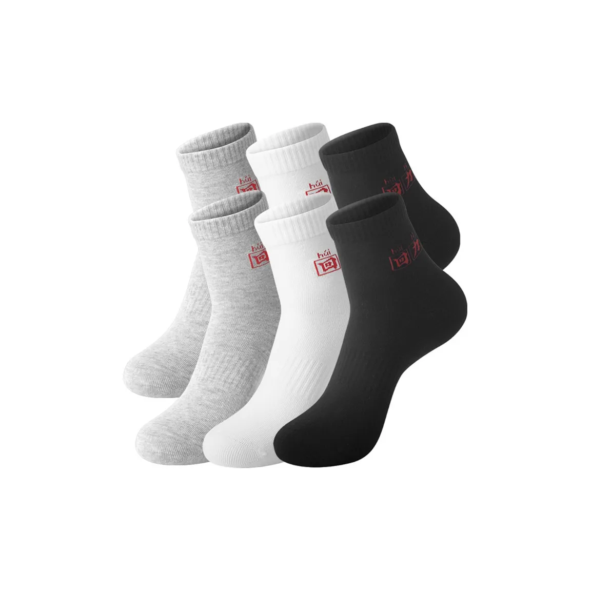 Warrior Mid Calf Socks Unisex 6 Pack