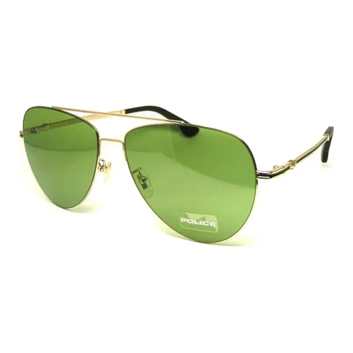 Police Irregular Shape Sunglasses Unisex Gold