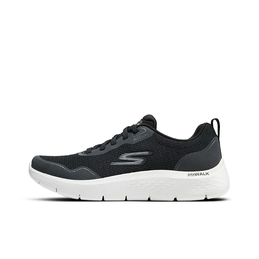 Skechers Cushioning And Breathable Low Top Running Shoes Men's Black
