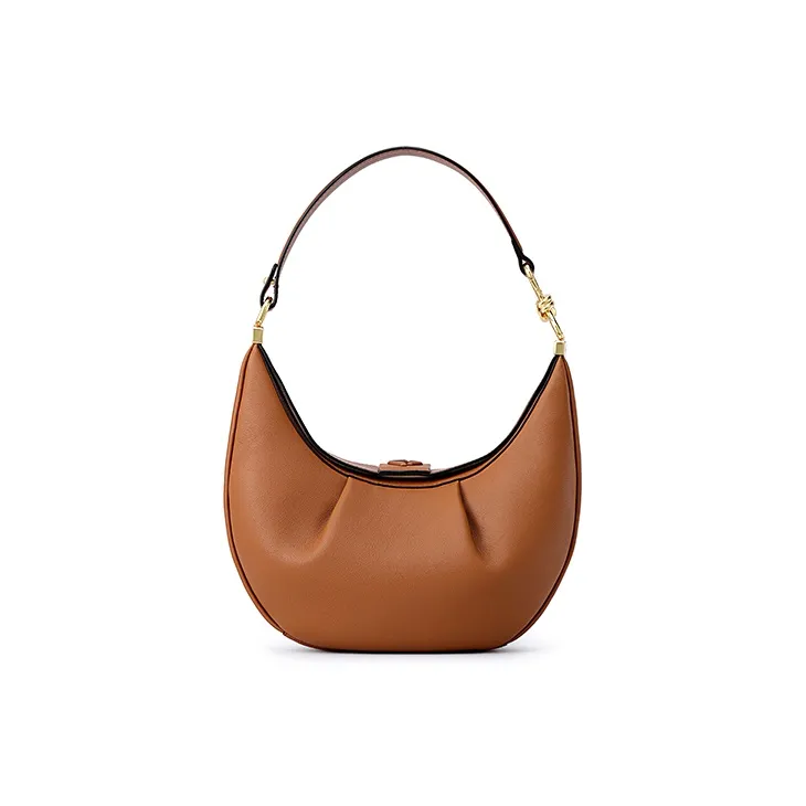 FION Сумка из коровьей кожи сумка-полумесяц сумка через плечо женская коричневая