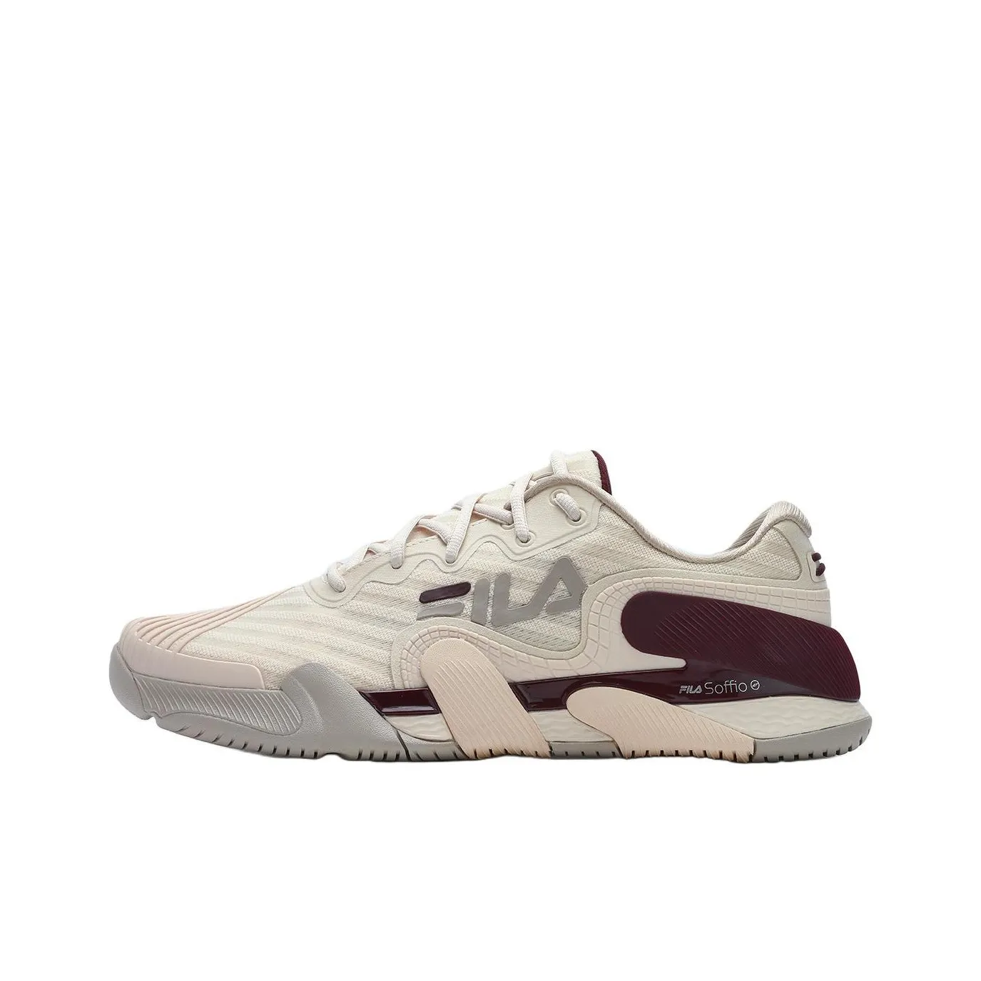 FILA POTENZA Heat Output Abrasion Resistant Breathable Support Low Top Tennis Shoes Men's Ecru