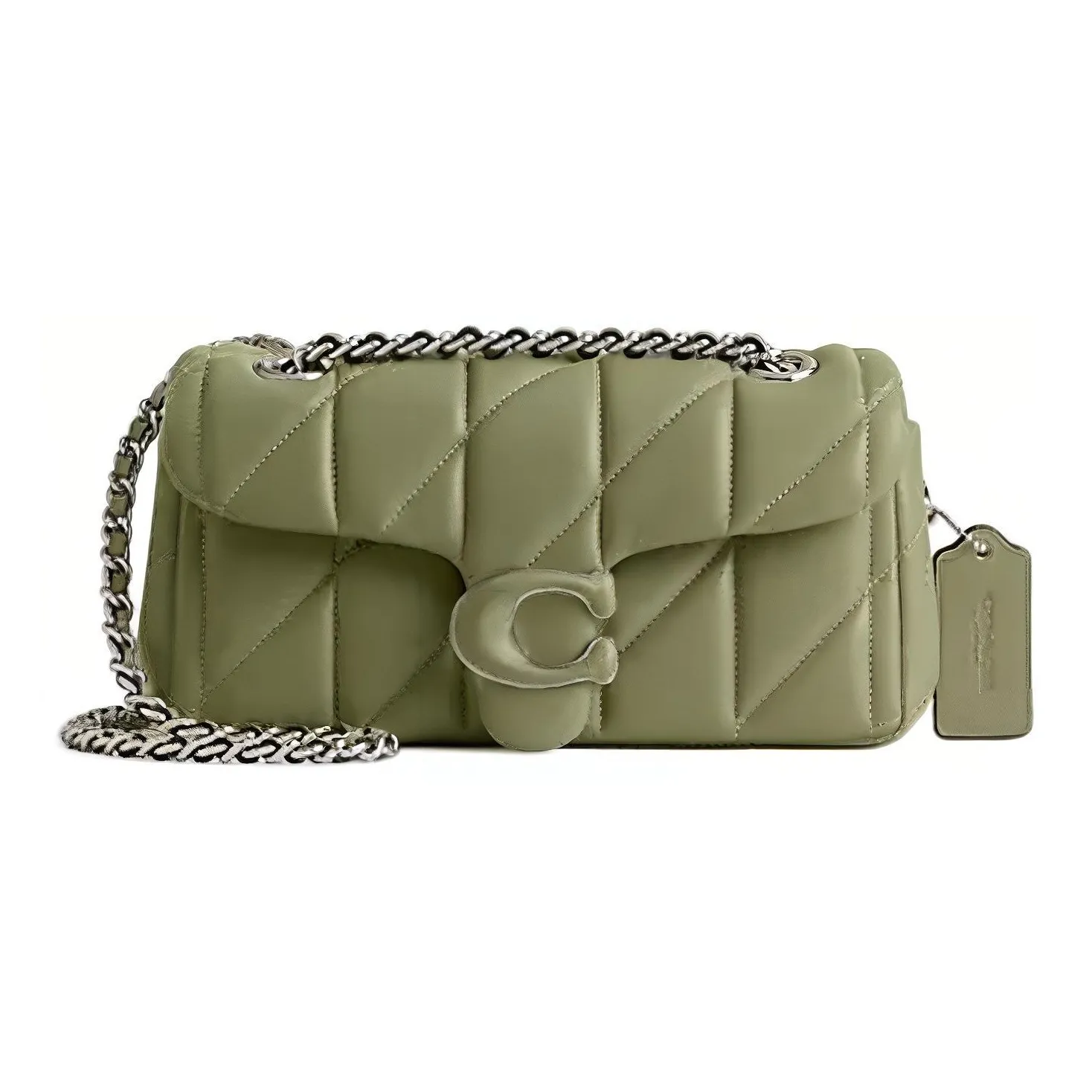 COACH Tabby Nappa Leather Wine God Bag Handbag Shoulder Bag Small Size Women's Moss Green