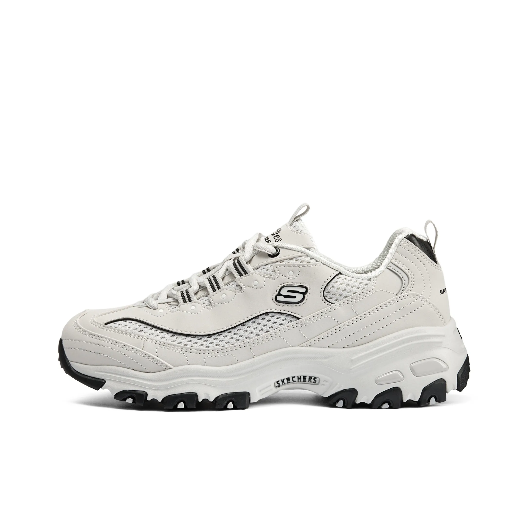 Skechers D'LITES 1,0 Дышащий Легкий Увеличивающий Высоту Низкий Топ Кроссовки с Толстой Подошвой Женские