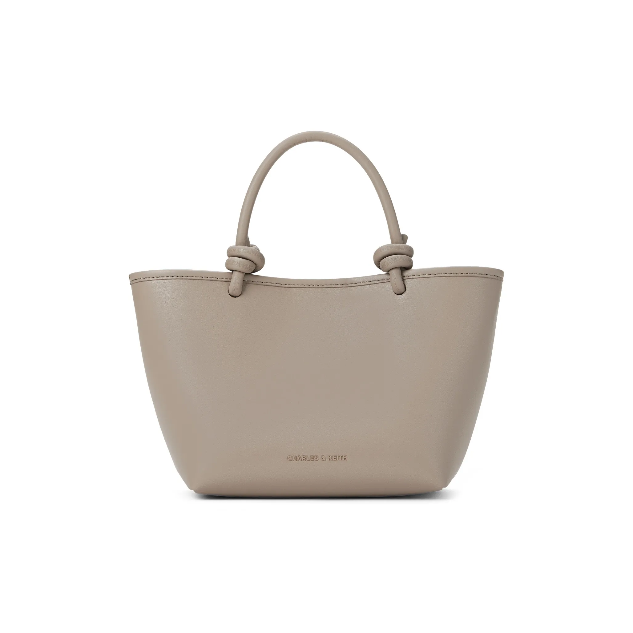 CHARLES KEITH ПУ (полиуретан) Корзинка-сумка Тоут Сумка Сумка для покупок Портативная Сумка через плечо Сумка через плечо Средний Женская Тауповая