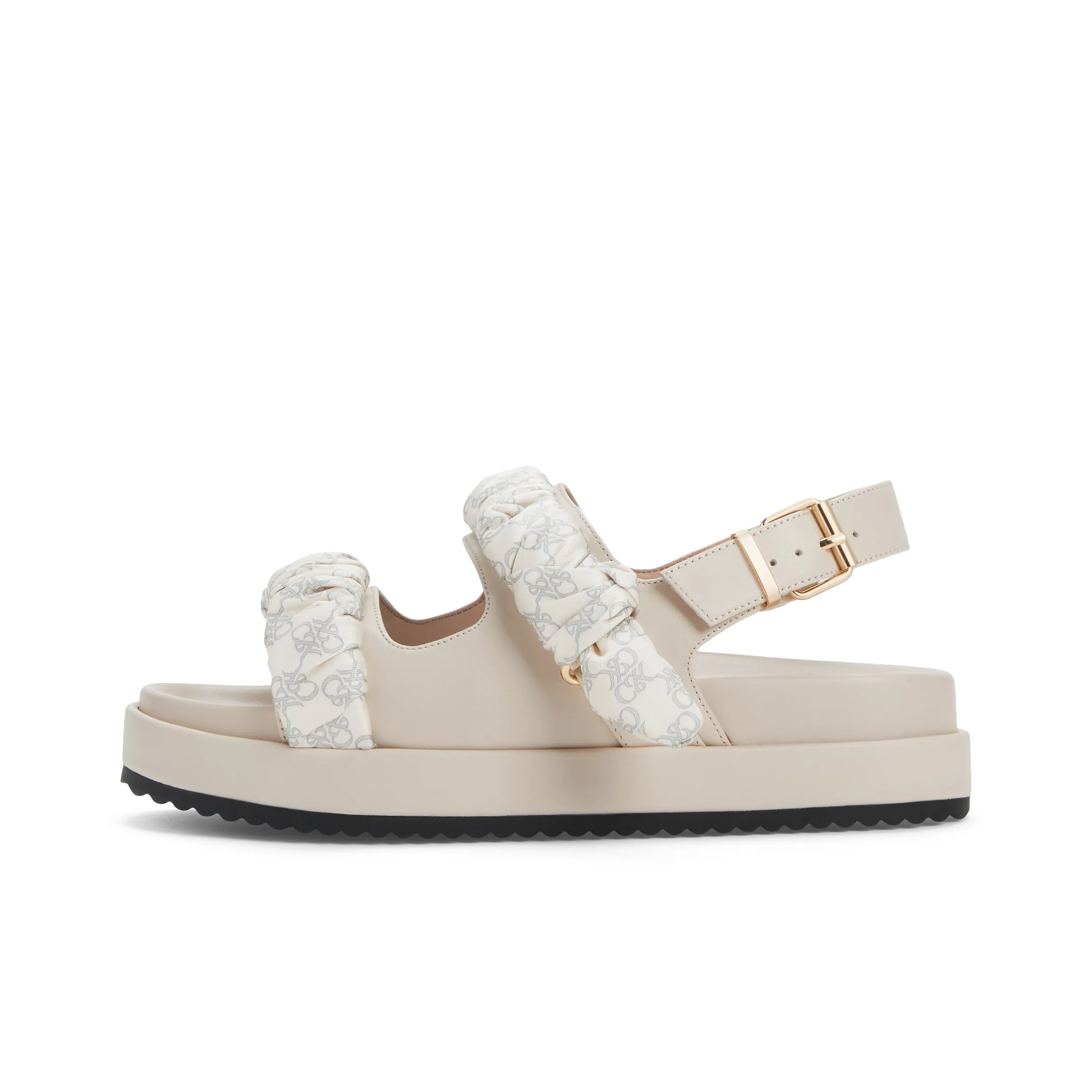 CHARLES KEITH Маленький ck one Ремень Сандалии 4CM Женские Мел белый Черный