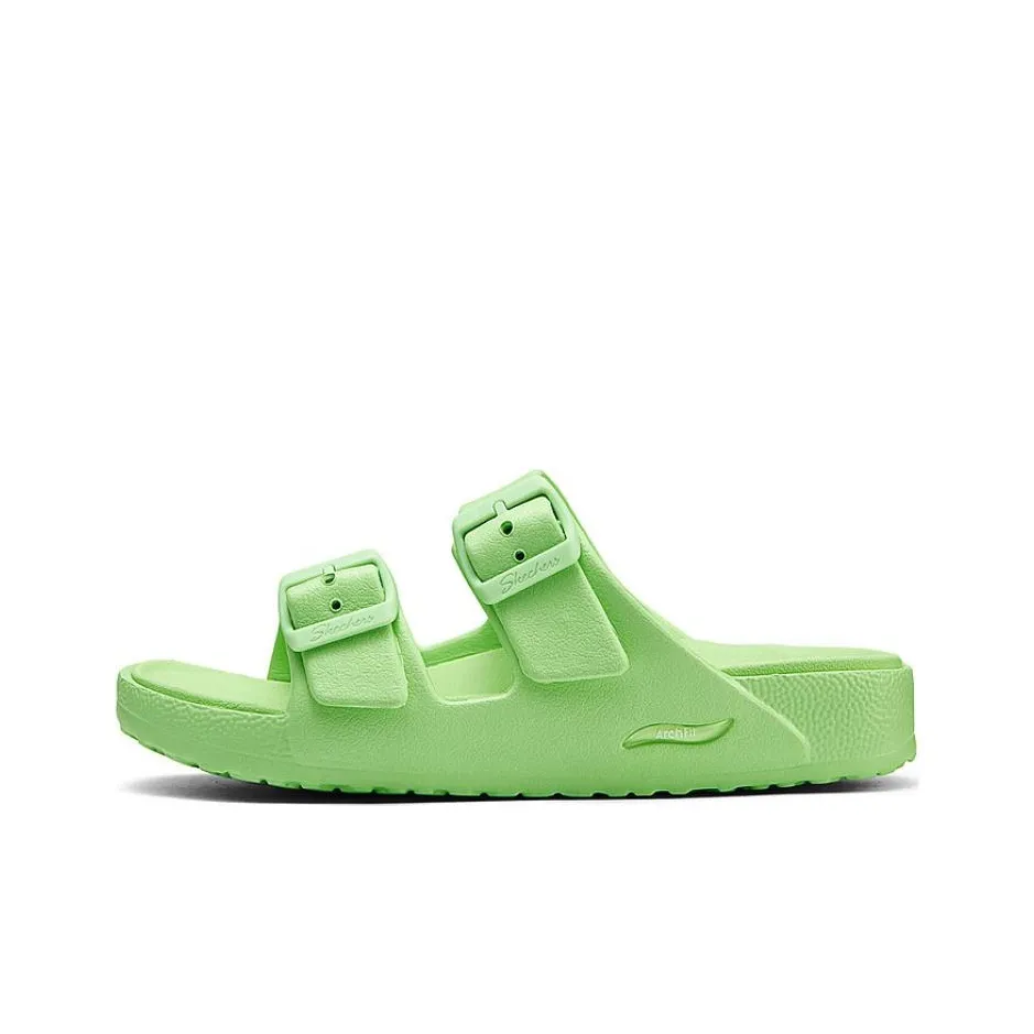 Skechers Foamies Rubber Sole Slide Slippers Women's Green