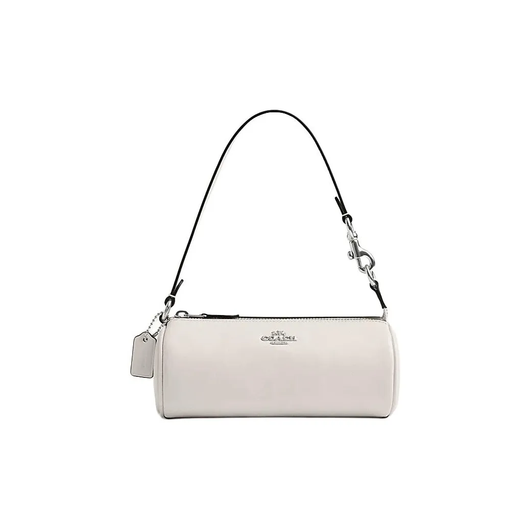 COACH Nolita Cow Leather Cylinder Bag Handbag, Shoulder Bag Women's White