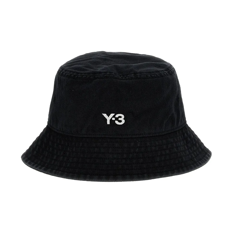 Y 3 Cotton Bucket Hats Унисекс Черный