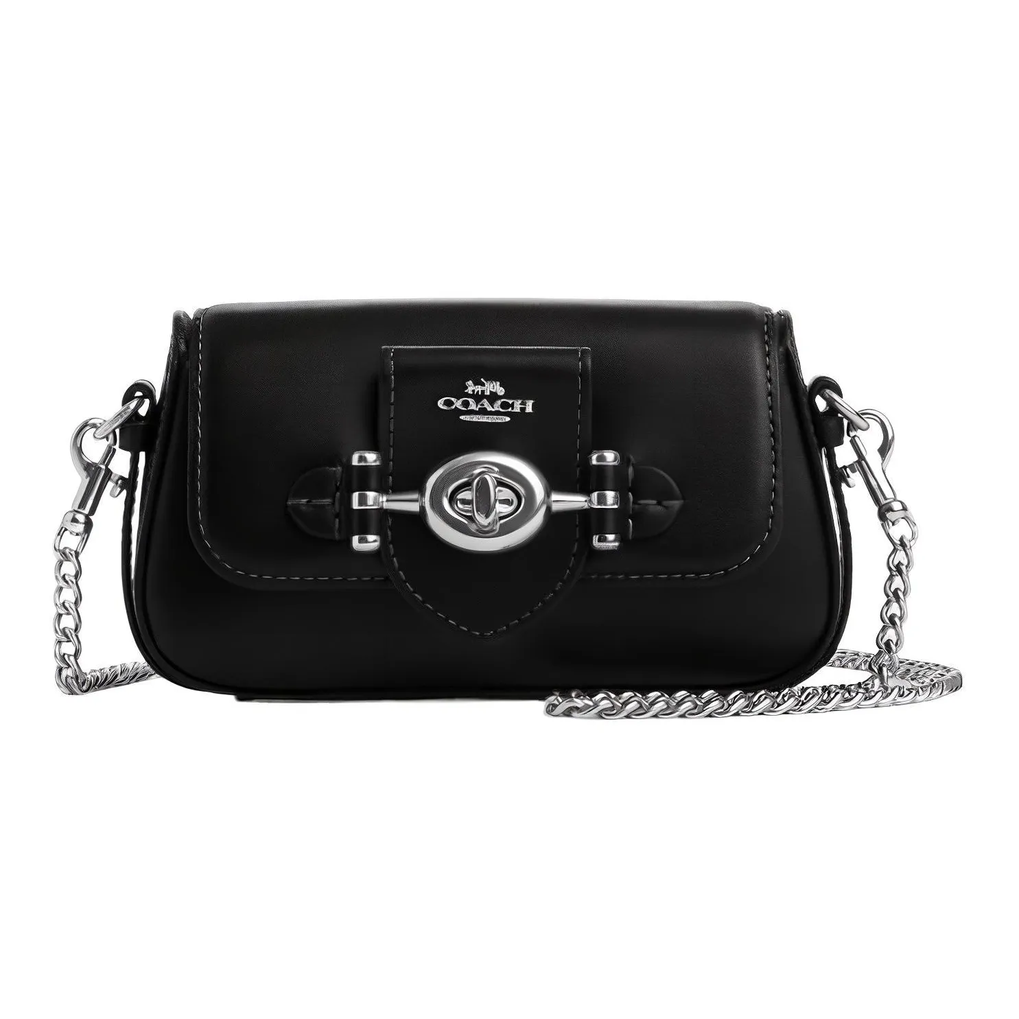 COACH Brie Кожа Сумка через плечо Сумка на плечо Женская Черная
