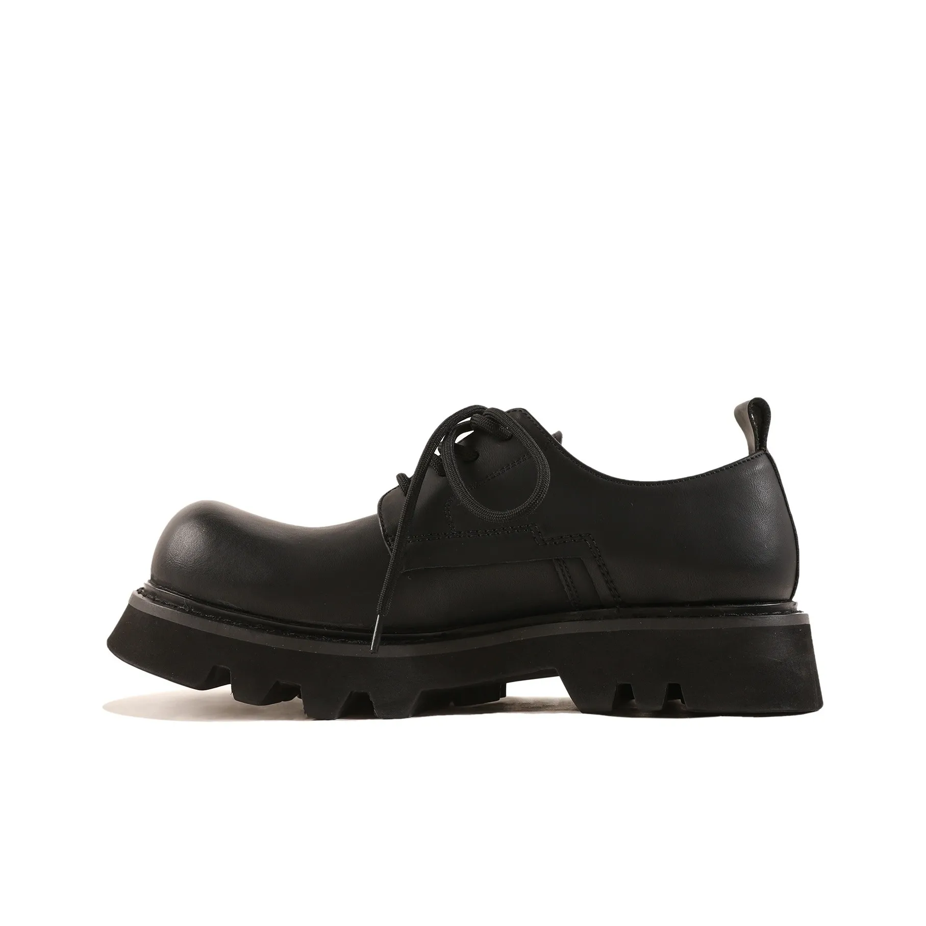 RO Casual Leather Shoes Men's Low Top Black