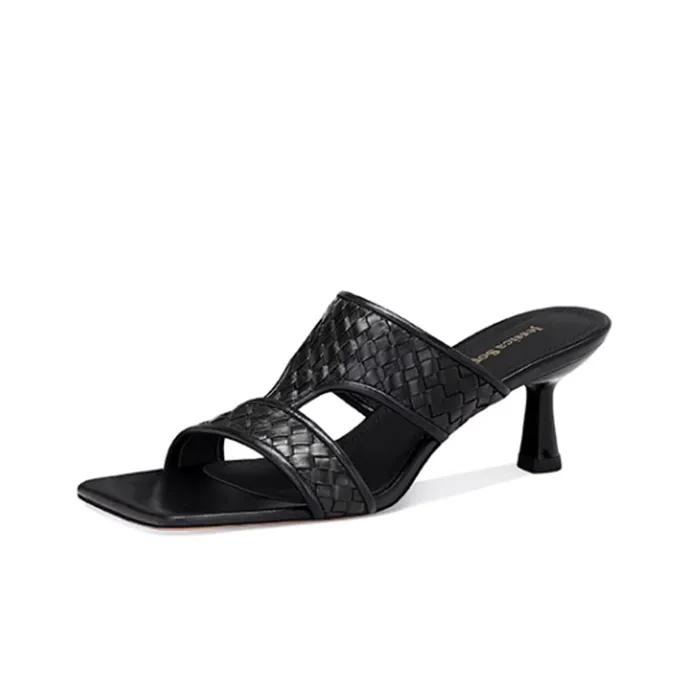 JESSICA SOPHIA Slip-Resistant Abrasion-Resistant Slide Slippers Women's Black