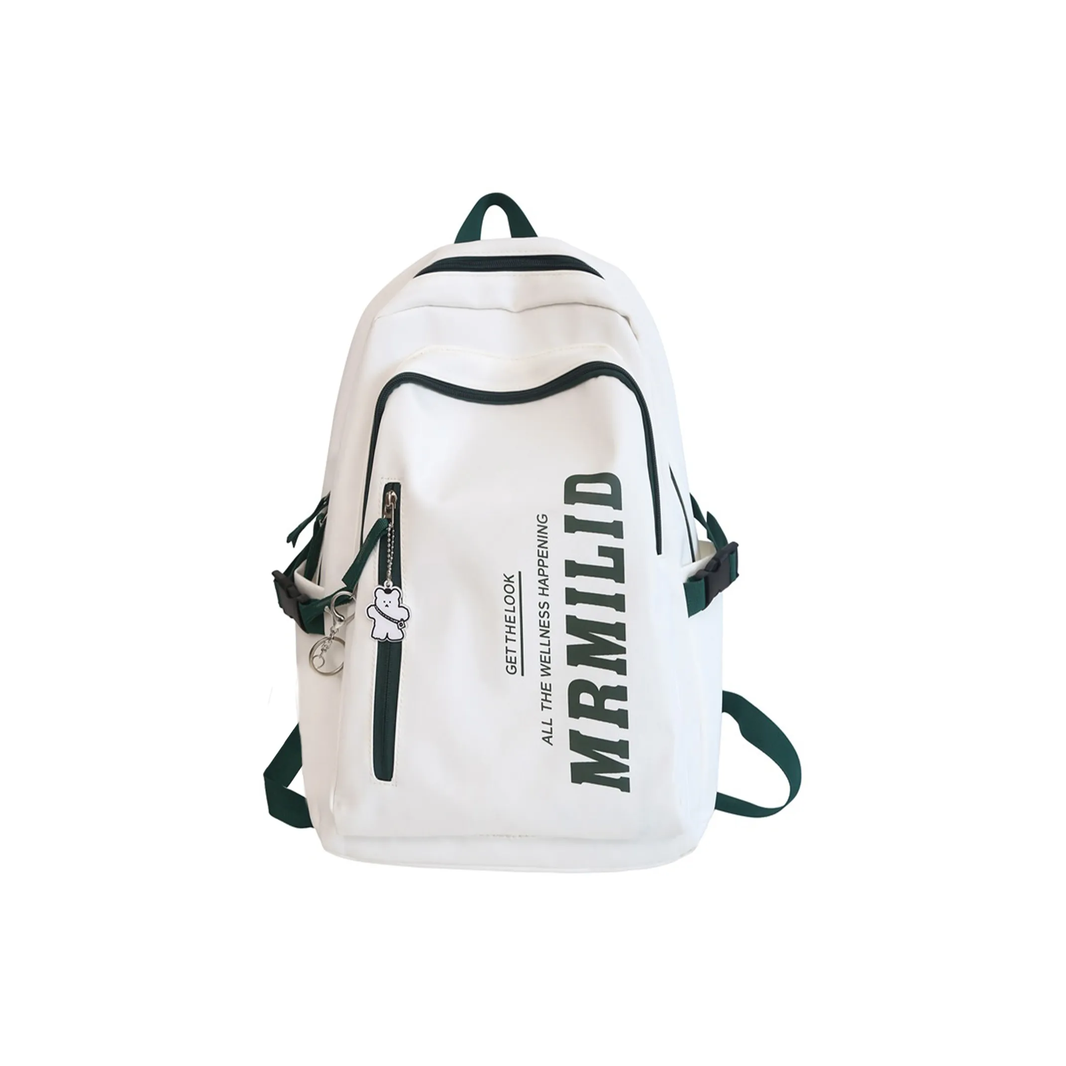 TAKI Nylon Lightweight Fashion Casual Students Backpack Unisex Black/Green/Red/Blue