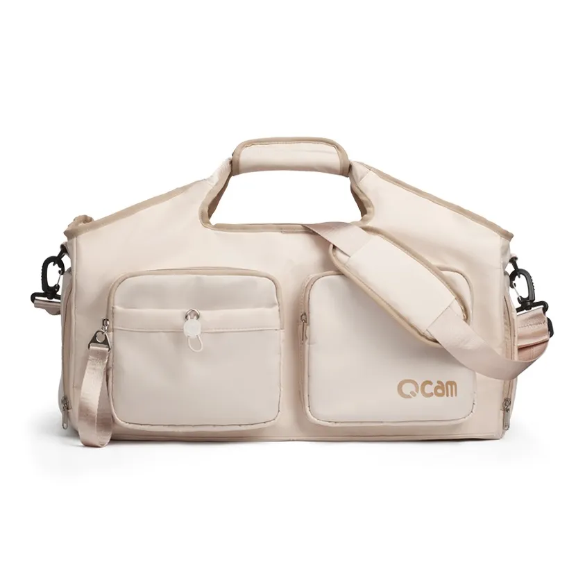 LOVERPUSS Нейлоновая спортивная сумка средний размер унисекс бежевый бежево-зеленый