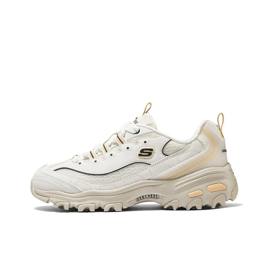 Skechers D'LITES 1,0 Low Топ Повседневная обувь Женская Бежевая Коричневая