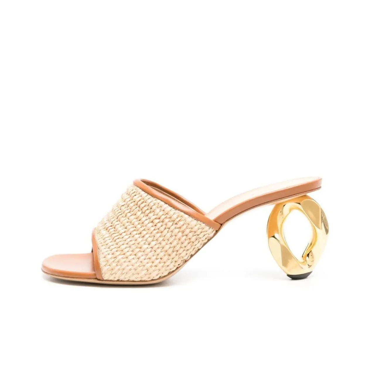 JW Anderson Chain heel Raffia woven Sandals Women's