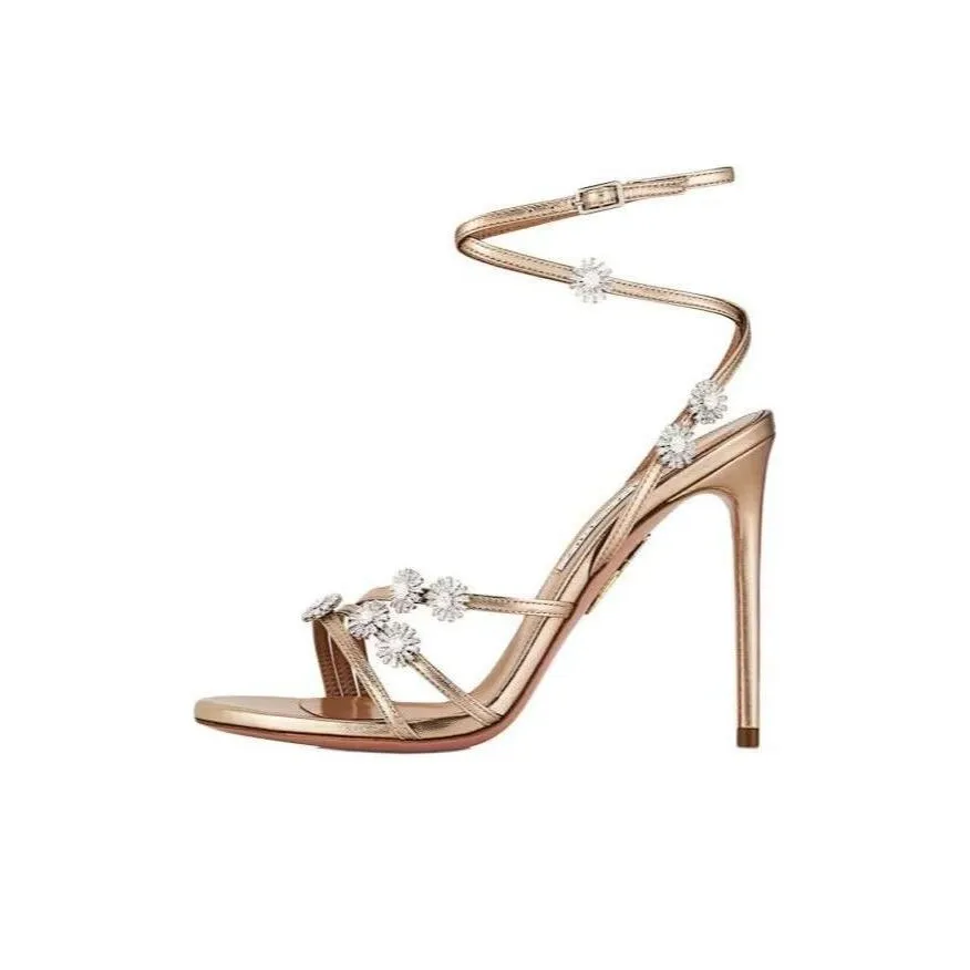 AQUAZZURA 110mm Leather Sandals