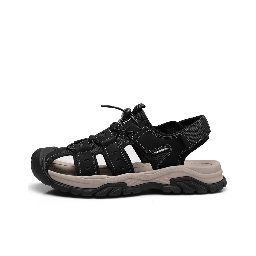Strongman Мужские Летние Дышащие Пляжные Сандалии Мужские Спортивные Кроссовки с Резистентными Носками SOLES