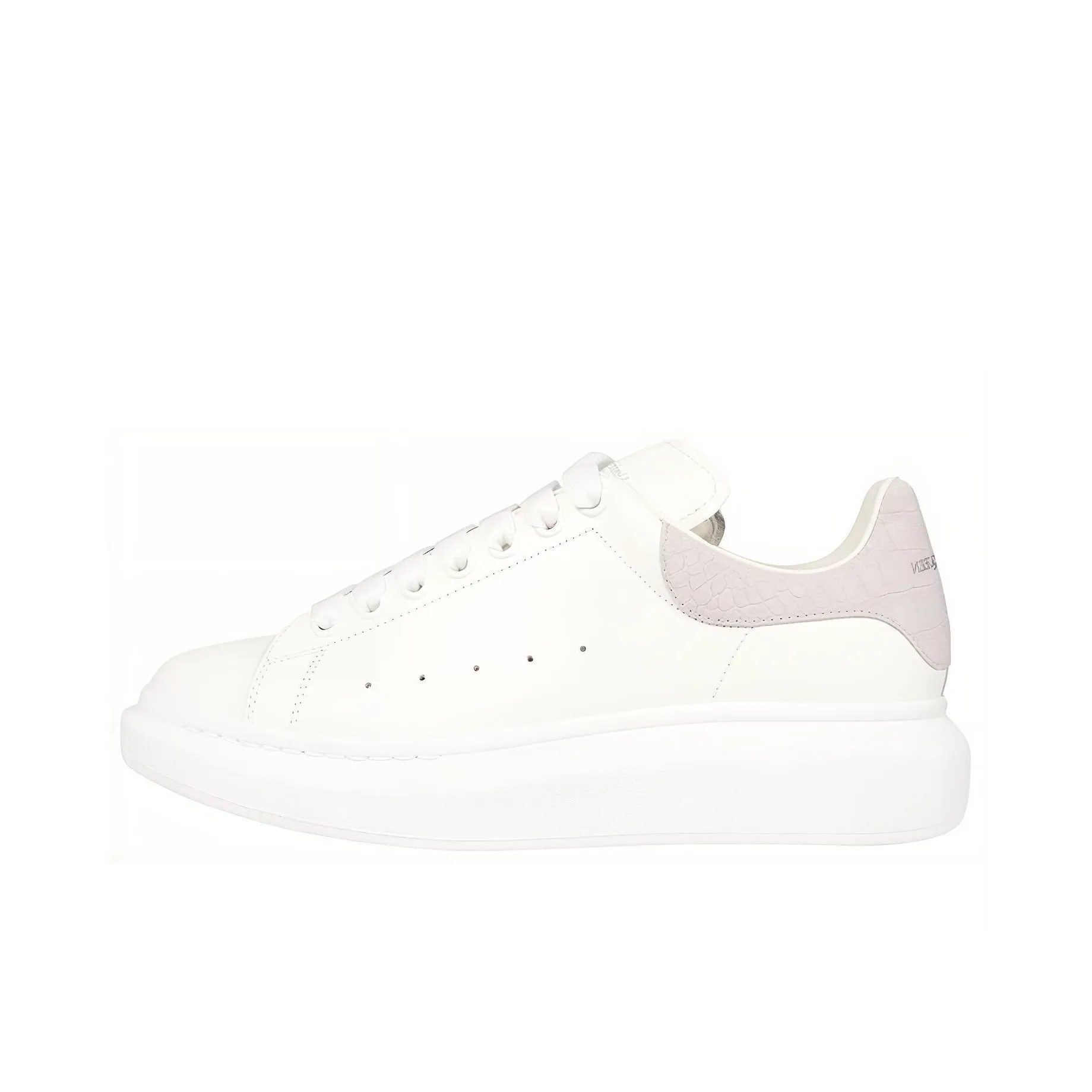 Alexander McQueen Oversized Sneaker 'White Light Grey Crocodile'