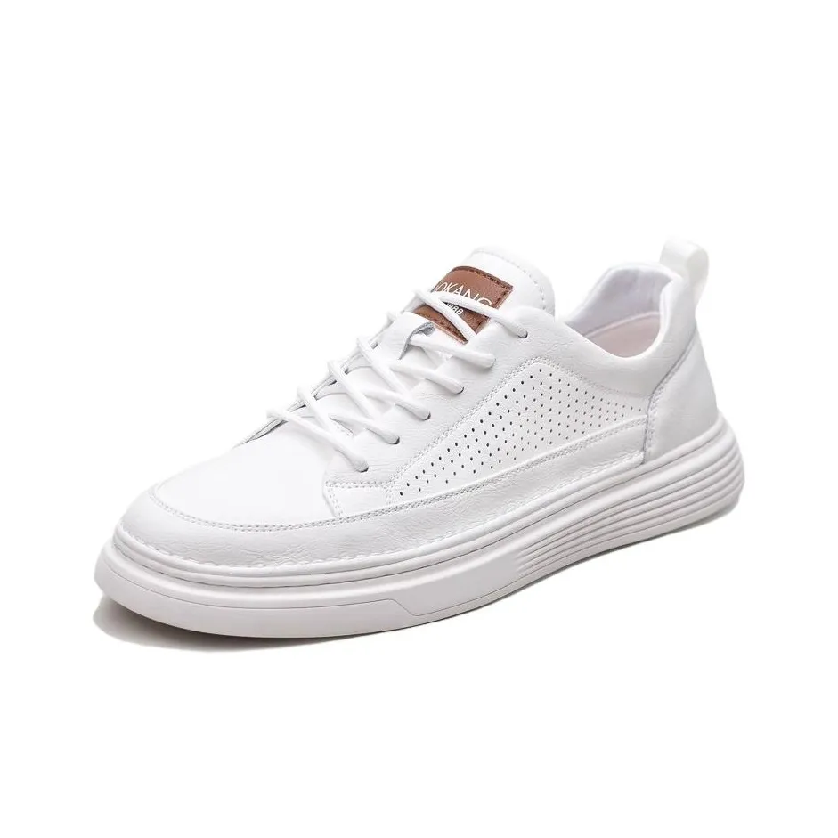 AOKANG Cut Out Белый Кроссовки Дышащий Низкий Топ Кроссовки для скейтбординга Мужской Белый