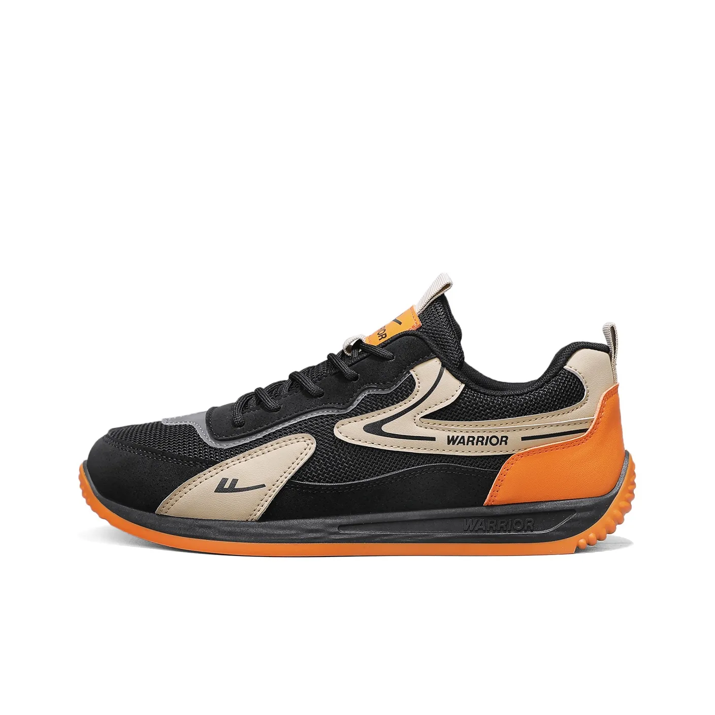 Warrior Slip-resistant Abrasion-resistant Lightweight Breathable Low-top Skateboarding Shoes Men's Black Khaki Orange Warrior Противоскользящие Устойчивые к износу Легкие Дышащие Низкие Кроссовки для скейтбординга Мужские Черный Хаки Оранжевый