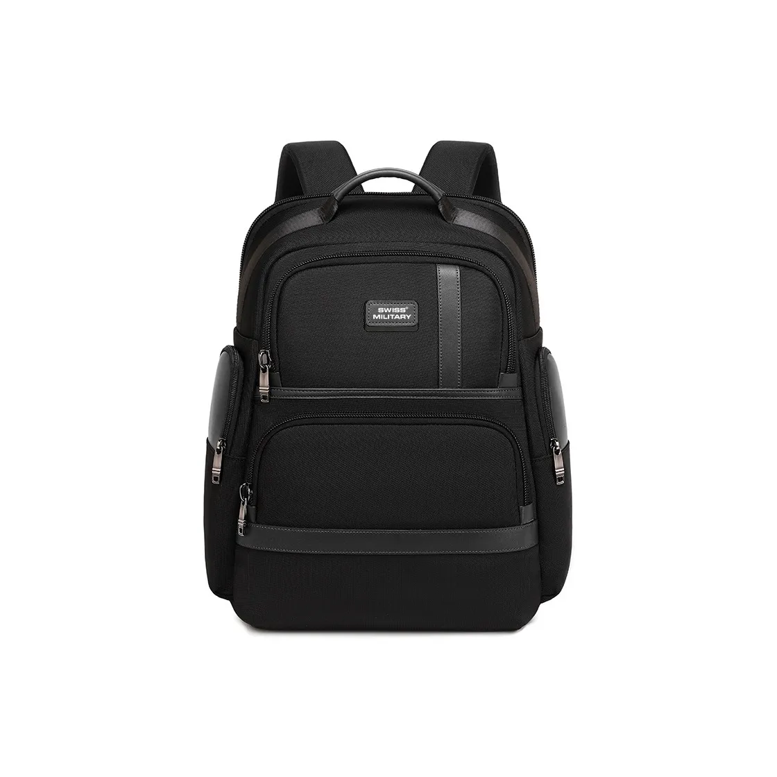 SWISS MILITARY Oxford Backpack Medium Size Unisex Black