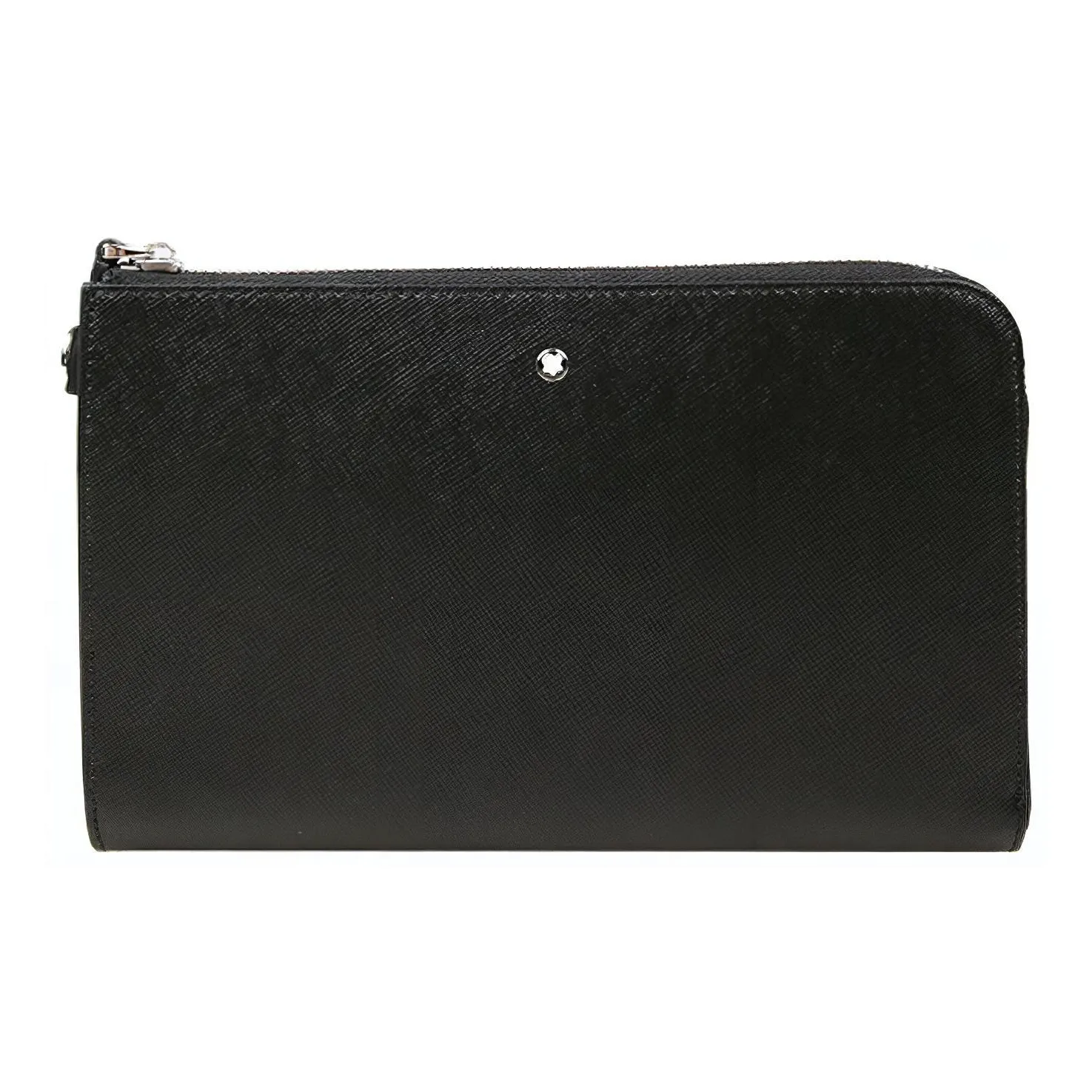 MONTBLANC Leather Clutch Trumpets Men's Black