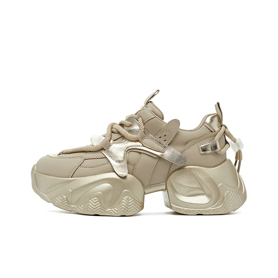 KEKAFU Height Increasing Wear-Resistant Slip-Resistant Low-Top Chunky Sneakers Women's
