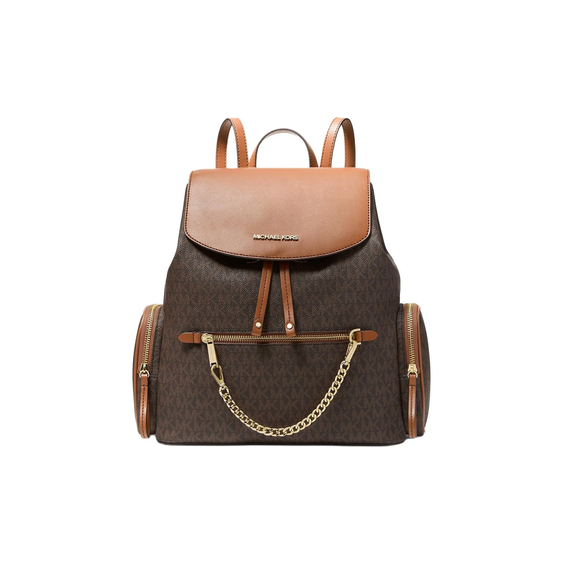 MICHAEL KORS Jet Set Coated Canvas With Polyester And Polyurethane Backpack Tubas Women's Brown
