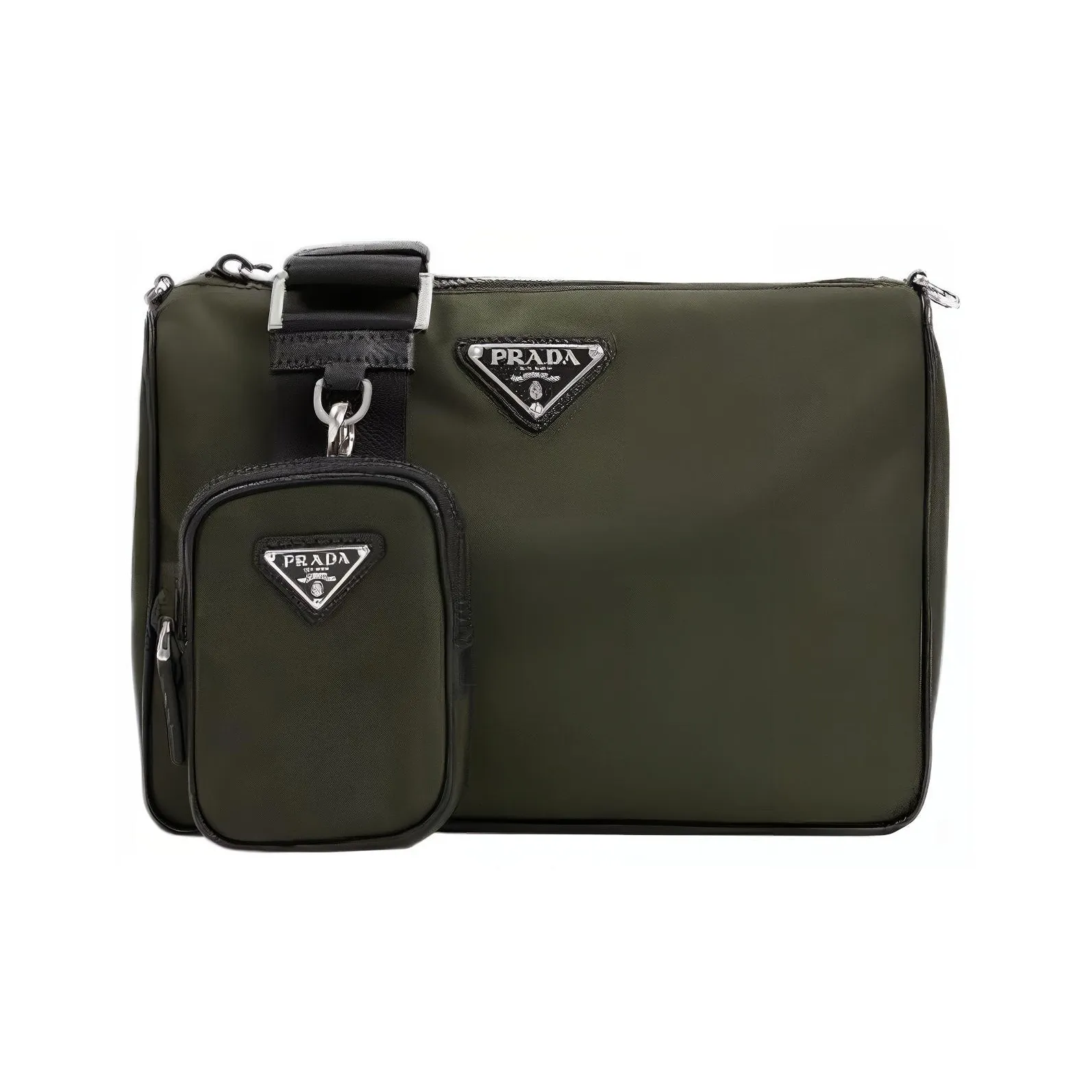 PRADA Polyamide Messenger Bag Crossbody Bag Shoulder Bag Men's Green