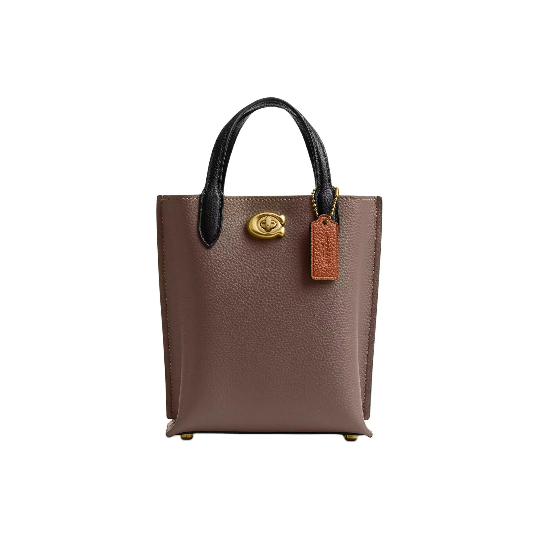 COACH Willow Полированная кожа с галькой сумка через плечо мини женская латунь черный камень многоцветный