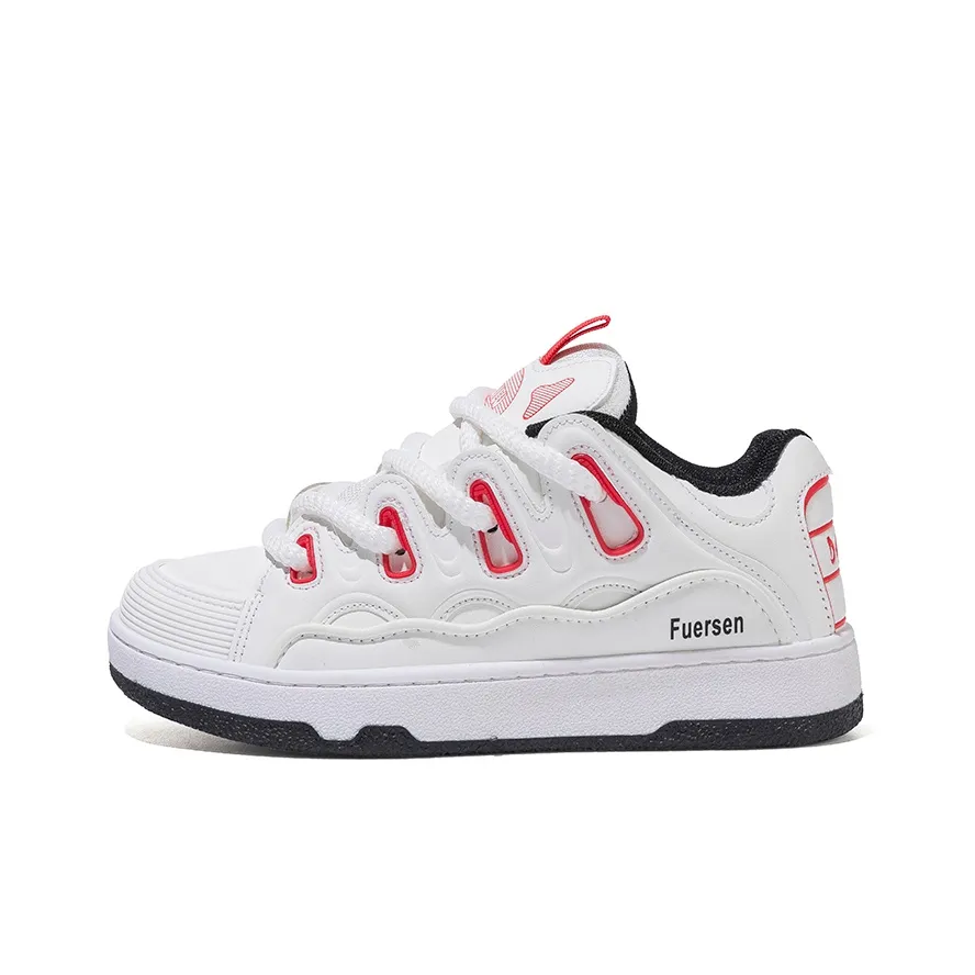 FUERSEN Puffy Shoes Anti Slip And Wear Resistant Height Increasing Low Top Skateboard Shoes Unisex
