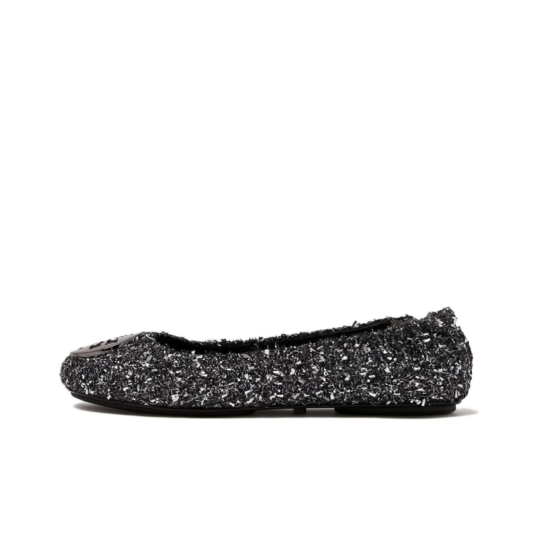 TORY BURCH Minnie Travel Tweed Ballerina Shoes