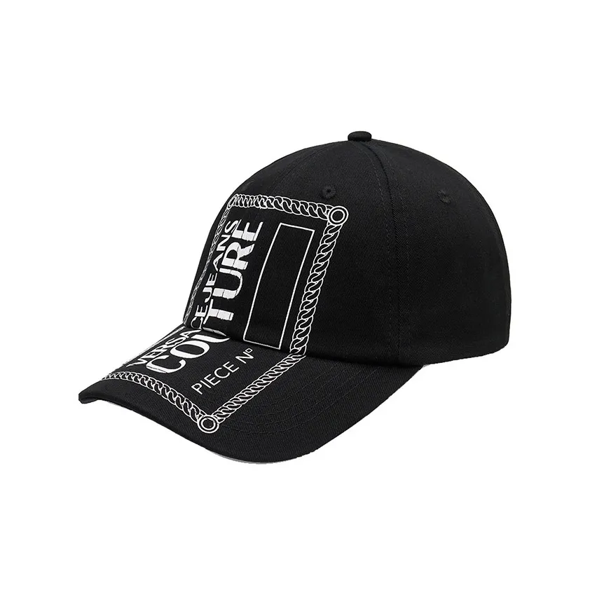 VERSACE JEANS COUTURE Cotton Baseball Caps Men's Black