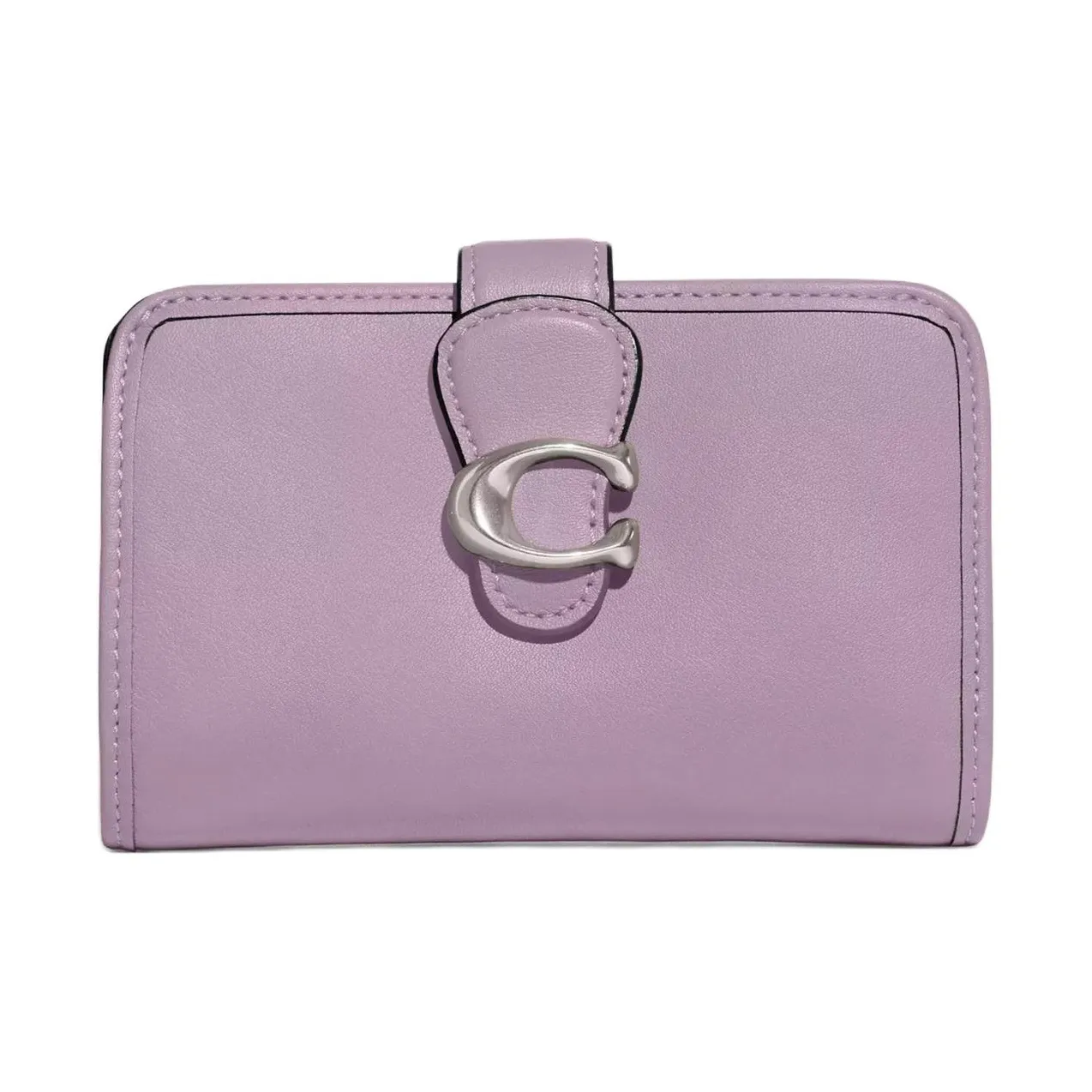 COACH Tabby Кожа Монетница Кошелек Средний Женский Фиолетовый