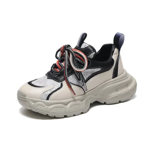 SOBB Толстоподошвенные кроссовки High Top Бежево-черные Женские