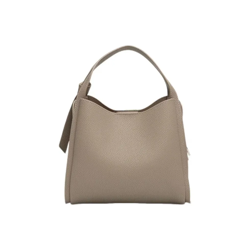 ALOENEY Сумка через плечо из натуральной коровьей кожи женская премиальная серого цвета