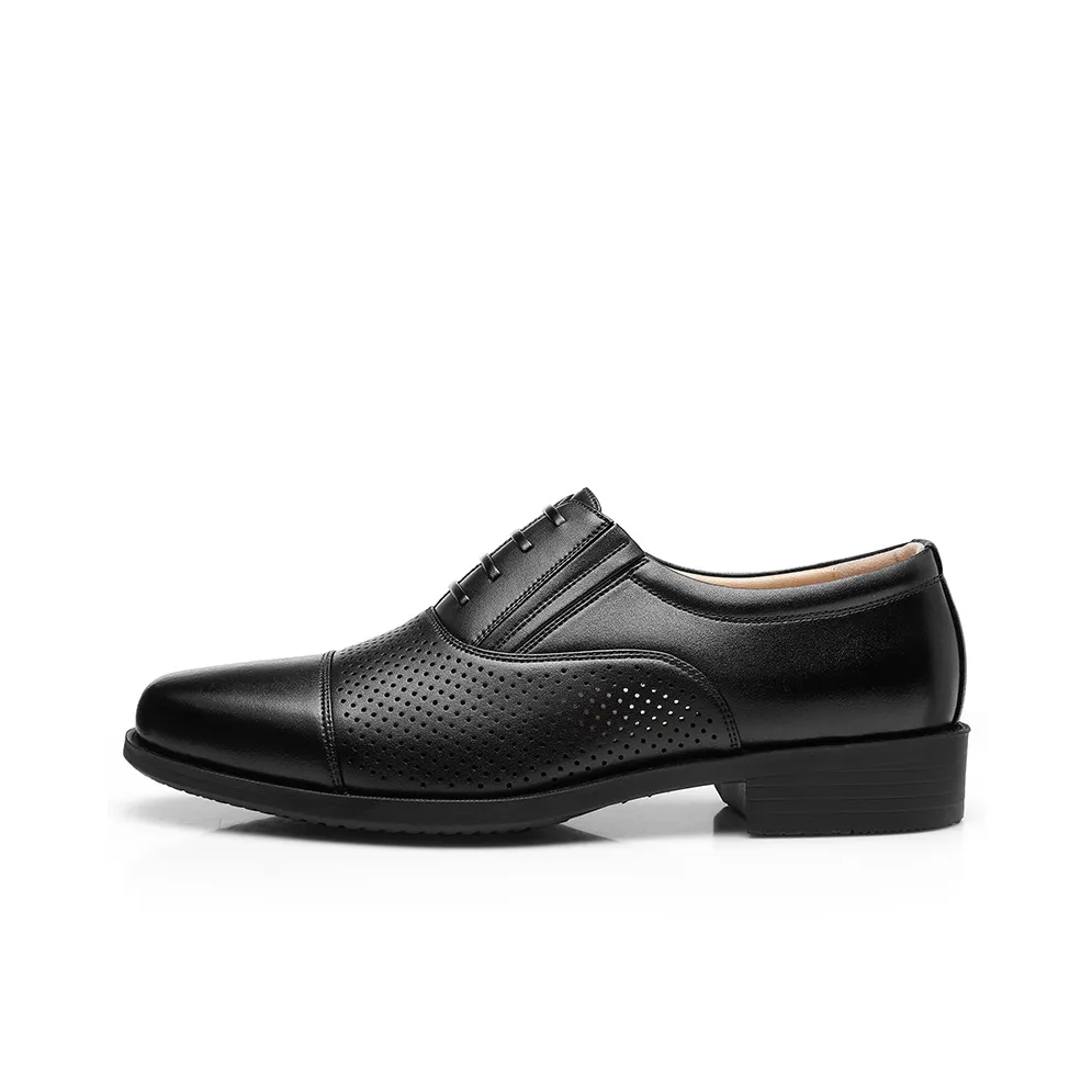 Strongman 3515 Three Head Leather Shoes For Men, Summer Formal Wear Sandal Derby Shoes