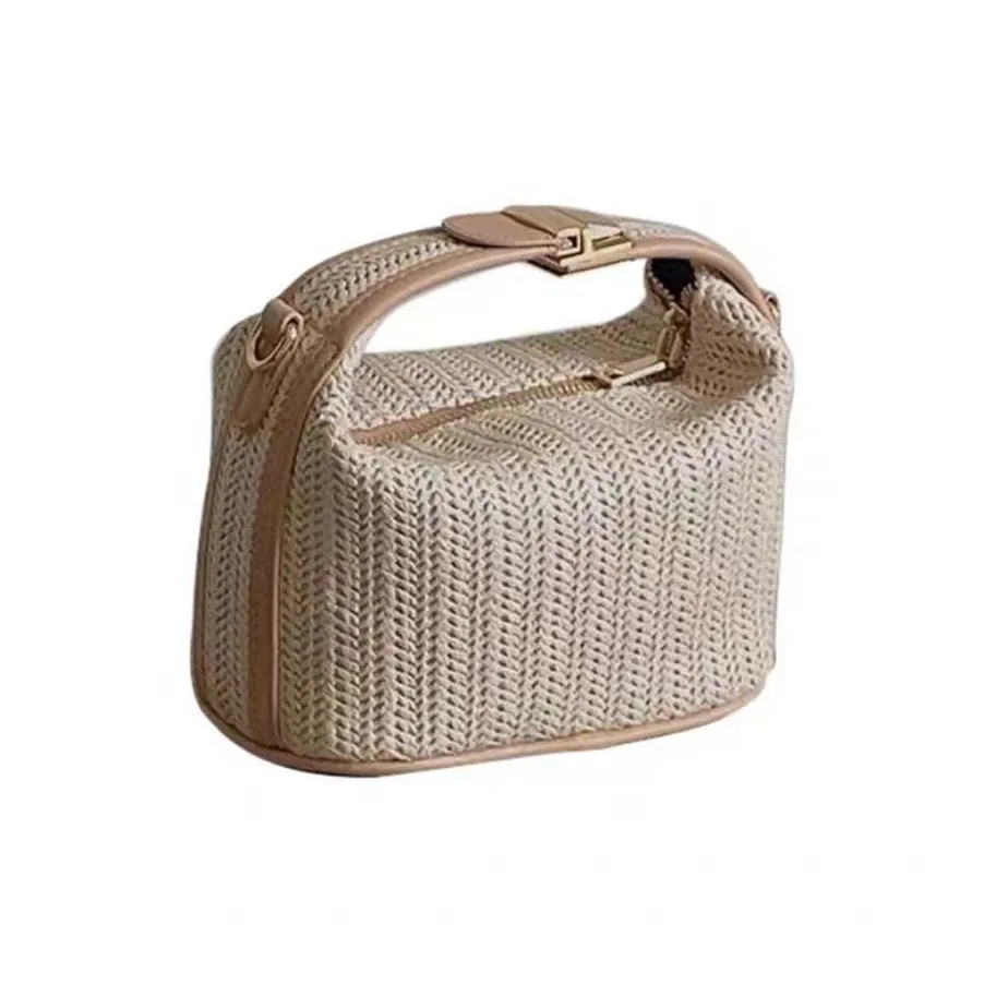 ALOENEY Солома Сумка через плечо Сумка Обычная Женская Экрю