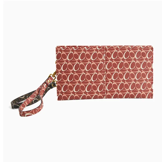 COCOEVA ПВХ держатель для карт кошелек женский счастливый красный дуск коричневый коричневый коралловый