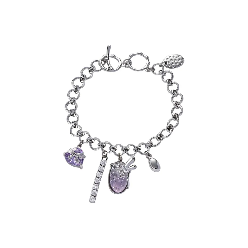 ROAELOVE Alloy Resin Zircon Bracelets Women's