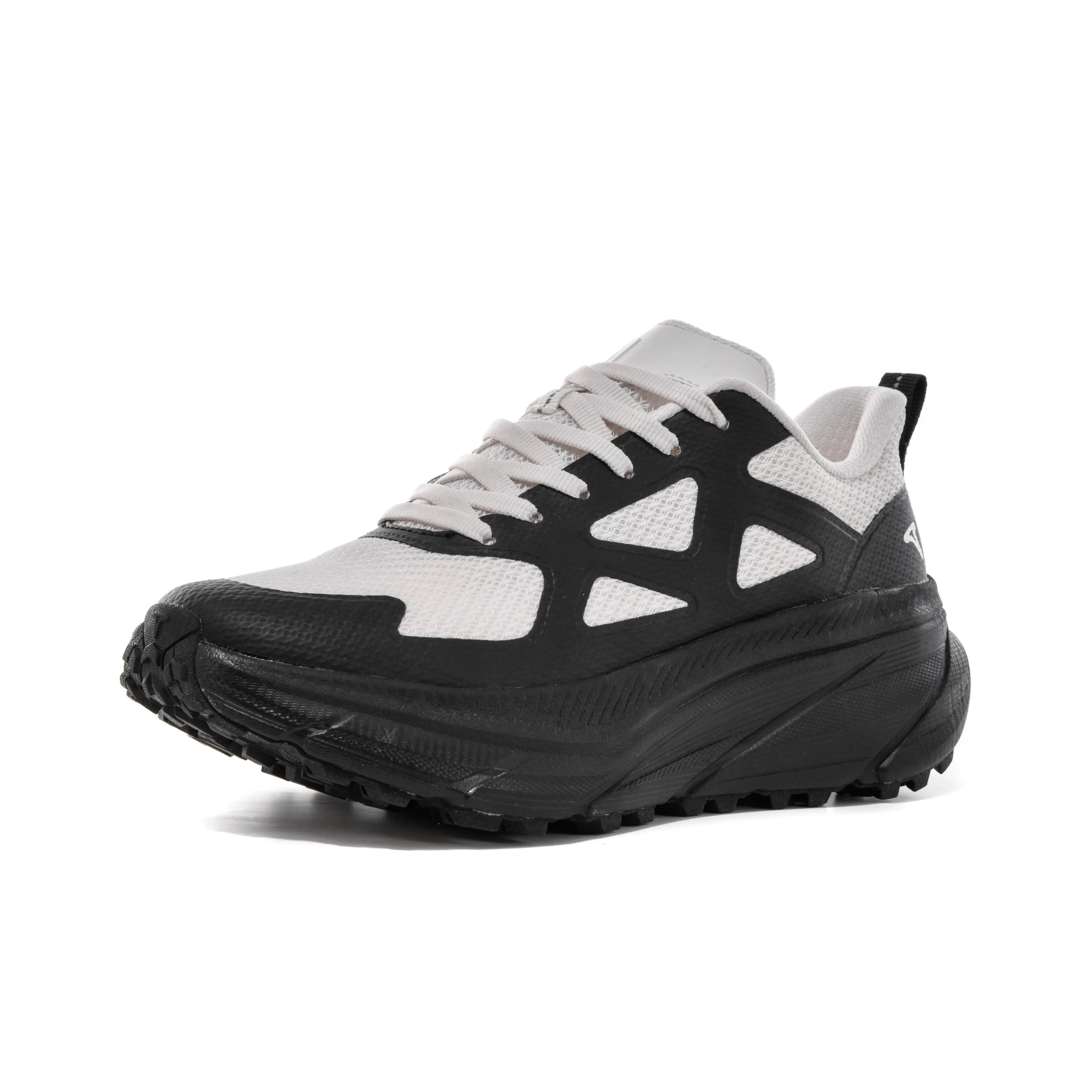 TREEPERI Slip Resistant, Abrasion Resistant, Breathable Low Top Running Shoes Unisex Black White