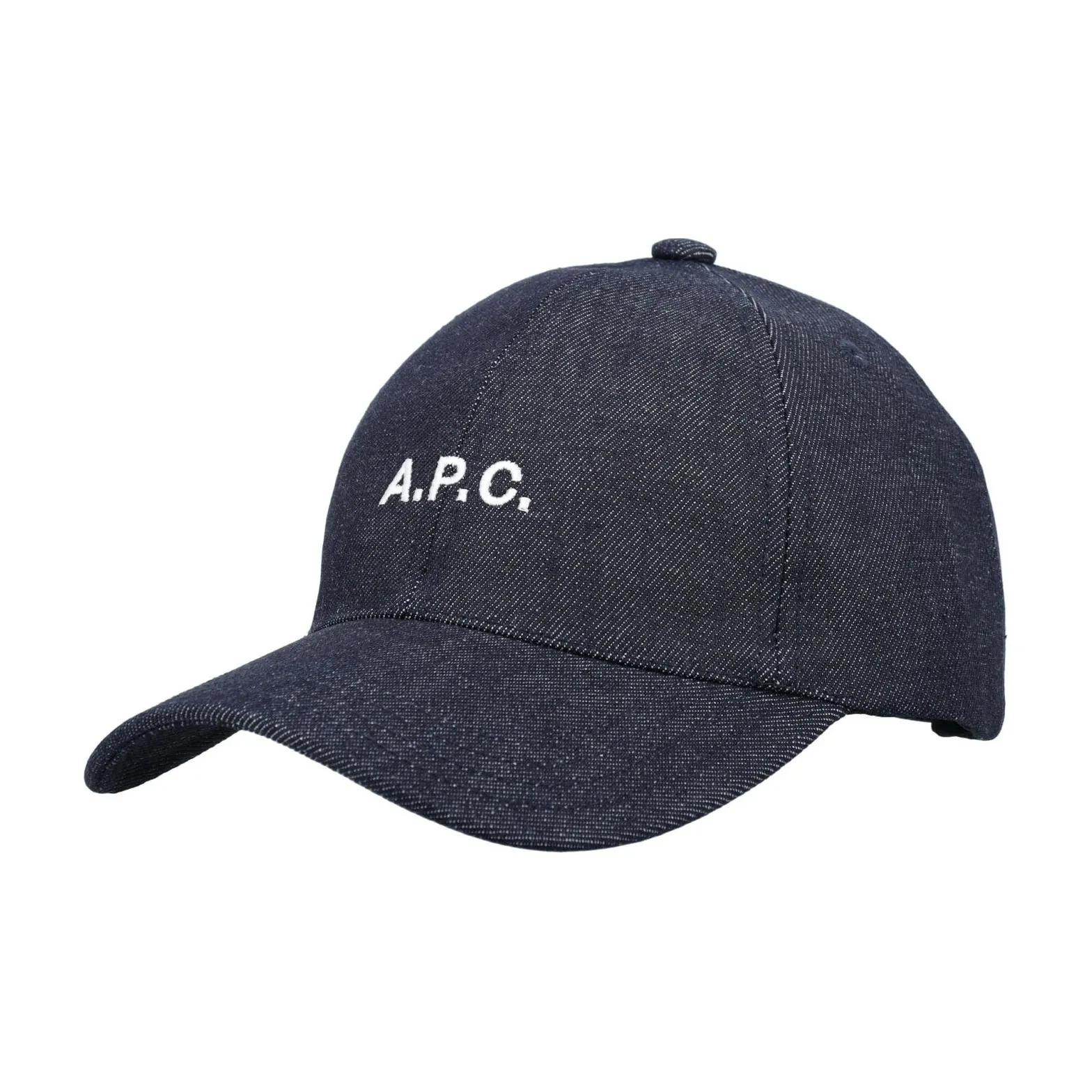 A.P.C . Embroidered Logo Denim Cap