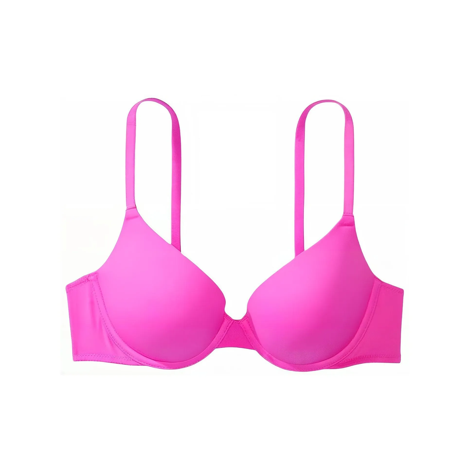 Victoria's Secret PINK 1690 Gathering Style WEAR EVERYWHERE PUSH UP Bra Women's Bright Pink