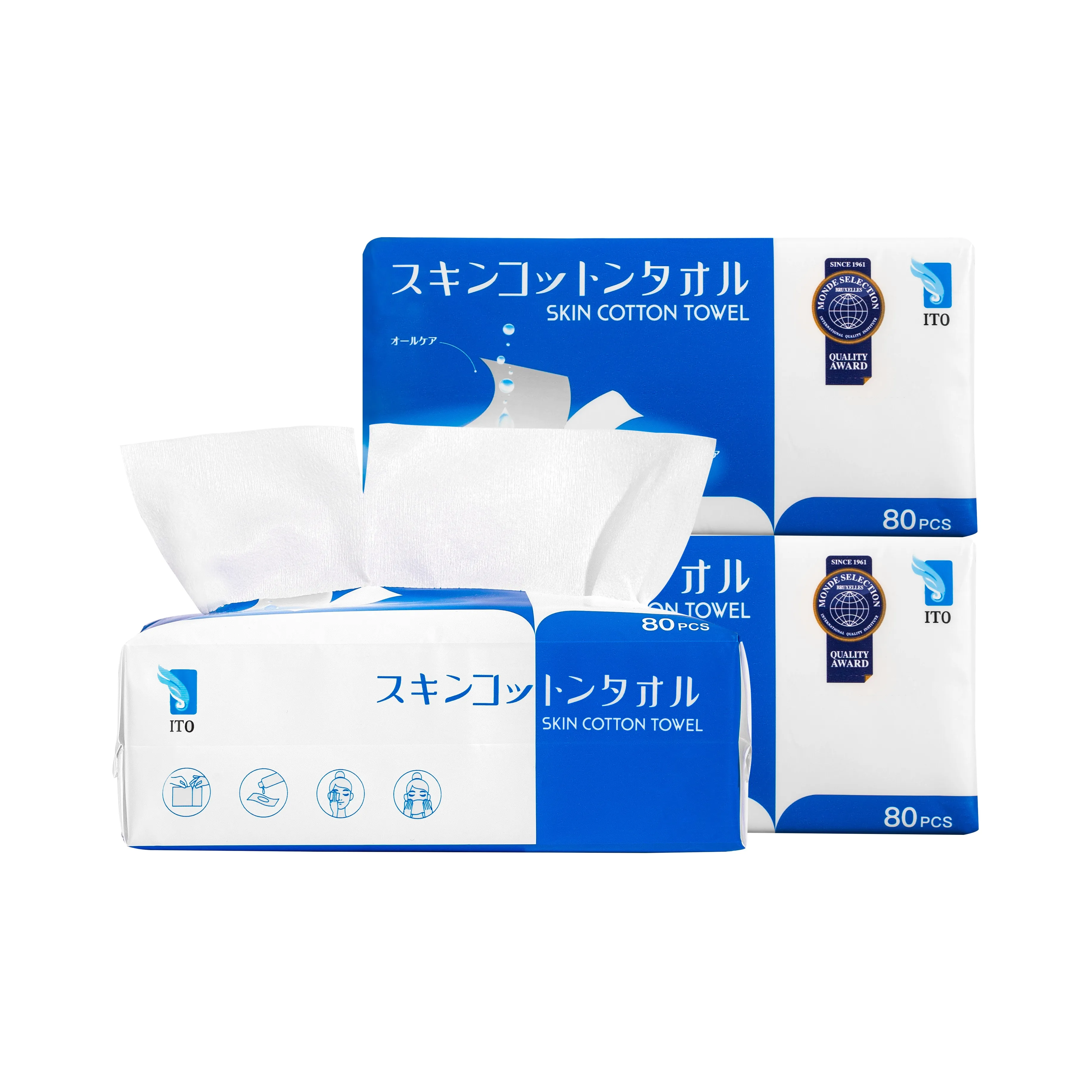 ITO Выдвижной стиль Мягкое полотенце 3 штуки Сумка