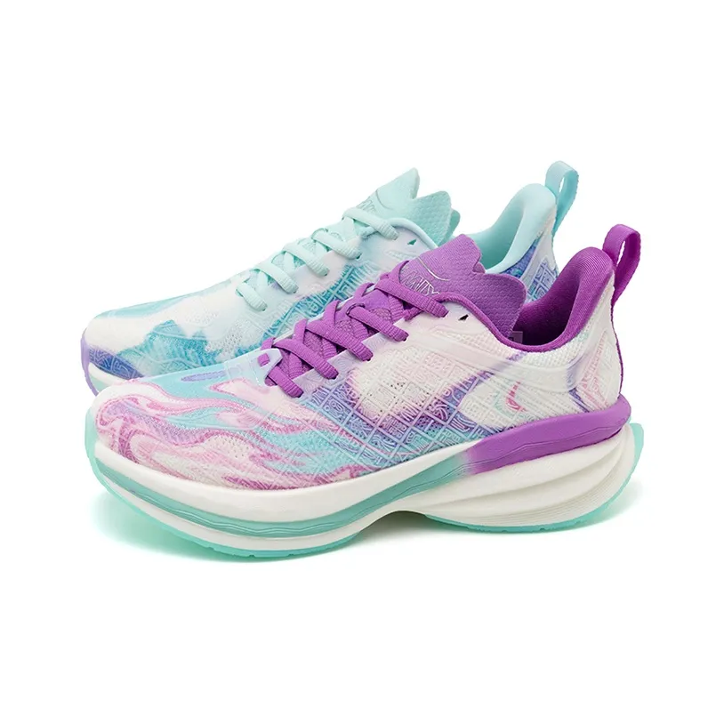 ONEMIX Wu Shuang Running Shoes Unisex Mismatched Color Blue & White & Purple Rhythm