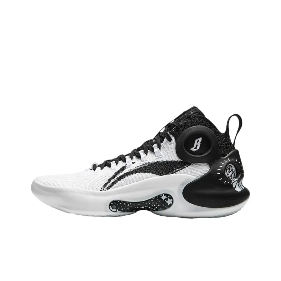 BILLIONAIRE BOYS CLUB x LiNing Charming ULTRA Anti Slip Wear Resistant Mid Top Basketball Shoes Men's Black White
