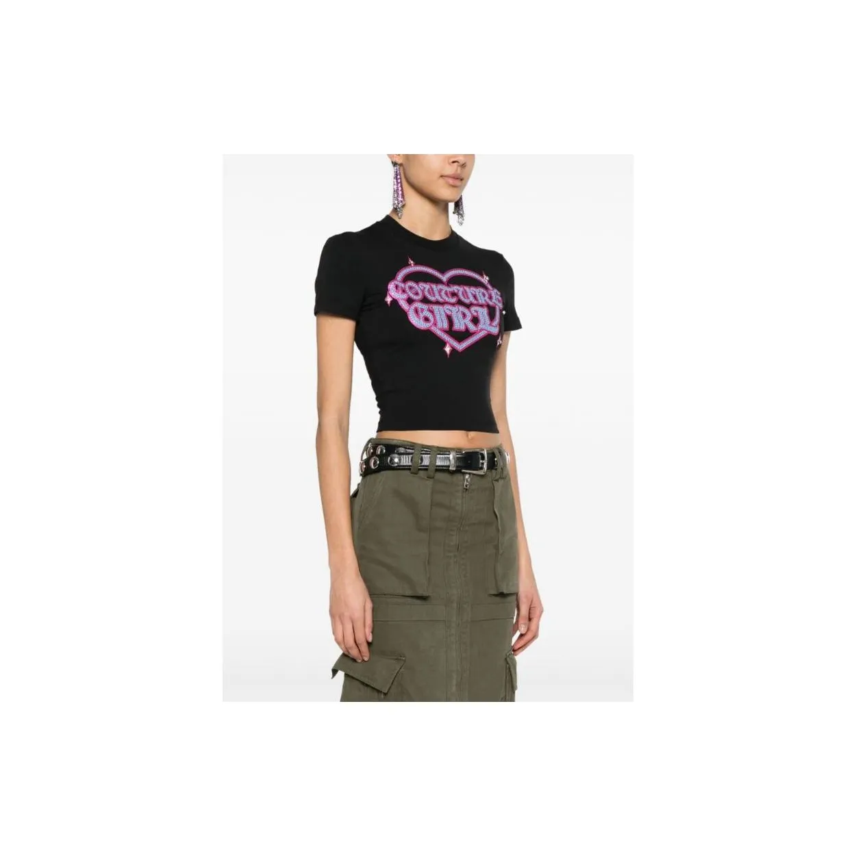 VERSACE JEANS COUTURE Regular T Shirt Women's Black