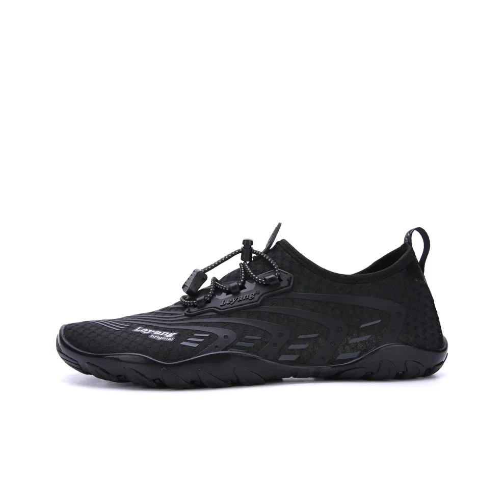 Leyang Anti Slip Wear Resistant Low Top Training Shoes Men's Black
